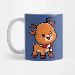 Cute Baby Deer Moose Cartoon Vector Icon Illustration Mug